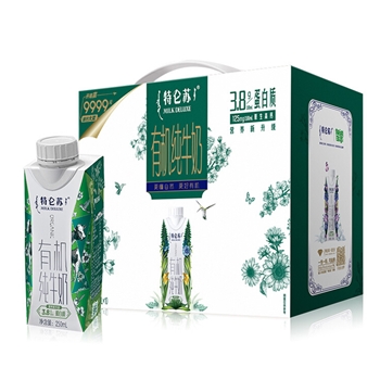 『天佑德严选』蒙牛纯牛奶特仑苏有机奶整箱250ml*10盒*1提产品